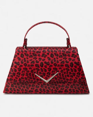 Rumbler Cadi Handbag in Red & Black Leopard