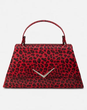Rumbler Cadi Handbag in Red & Black Leopard