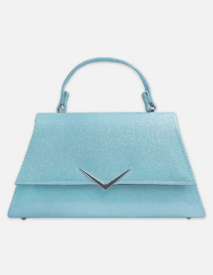 Rumbler Cadi Handbag in Blue Metal Flake