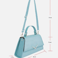 Rumbler Cadi Handbag in Blue Metal Flake