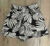 Banana Leaf Print Shorts with Pockets