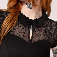 Viola Spiderweb Dress in Black