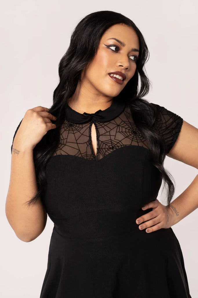 Viola Spiderweb Dress in Black | Double Trouble Apparel Viola Spiderweb Dress in Black | Double Trouble Apparel