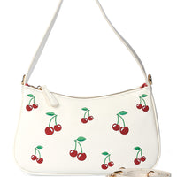 Wild Cherry Shoulder Bag in Off White
