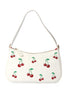 Wild Cherry Shoulder Bag in Off White