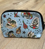 Aloha Makeup Bag in Blue