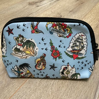 Aloha Makeup Bag in Blue