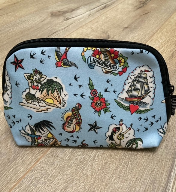 Aloha Makeup Bag in Blue