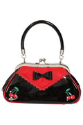 Billie Jean Patent Cherry Handbag in Red & Black
