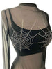 Ghoul Babe Spiderweb Mesh Top in Black