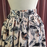 Peachy Halloween Printed Swing Skirt