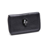 Black Matte Spooky Skull Wallet by Lux De Ville