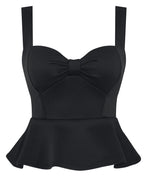 Black Miss Vixen Pinup Peplum Top