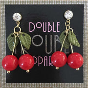 Retro Cherry Gal Drop Stud Earring