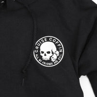 Skull with evil friends followin pullover hoodie