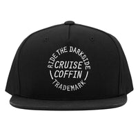 Cruise Coffin Trademark hat is a clean sporty circle patch like embroidery. The hat is premium materials, fully adjustable and fits most very comfortably.