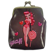 Sugar Dolls Pinup Kiss Lock Coin Purse by Fluff