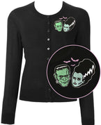 "Monster Love" Cardigan in Black