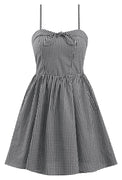 Black & White Retro Inspired Gingham Swing Dress