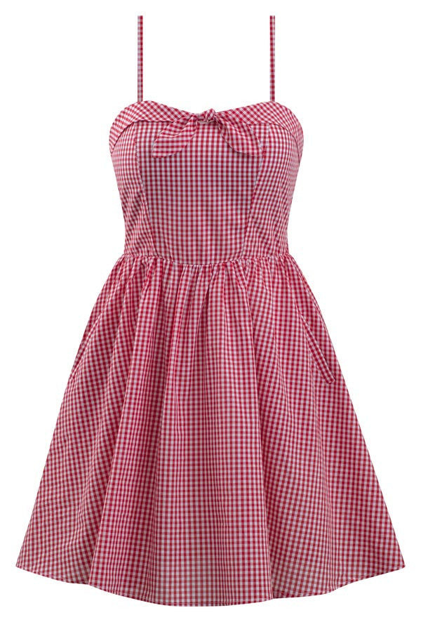 Red & White Retro Inspired Gingham Swing Dress Small Red & White Retro Inspired Gingham Swing Dress Small