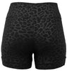 Z --- Black High Waisted Leopard Shorts