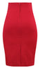 High Waist Pin Me Up Pencil Skirt in Red