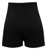High Waisted Shorts with Anchor Buttons in Black