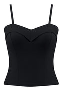 Hollywood Dame Top in Black Vamp