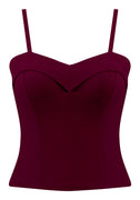 Burgundy Wine Hollywood Dame Top