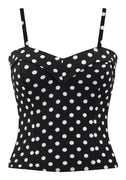 Black Polka Dot Hollywood Dame Top
