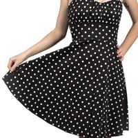 Black Polka Dot Swing Dress