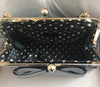Black Vintage Style Patent Kisslock Handbag
