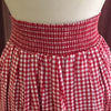 Red Gingham Swing Skirt with Pockets