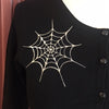 Ghoul Gal Spiderweb Cardigan in Black