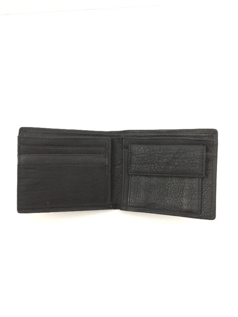 Black Leather Anchor Wallet | Double Trouble Apparel