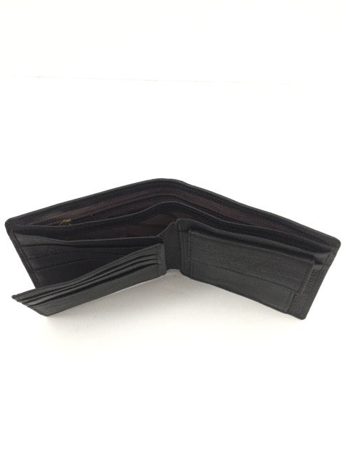 Black Leather Anchor Wallet | Double Trouble Apparel