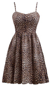 Retro Gal Leopard Swing Dress with Pockets