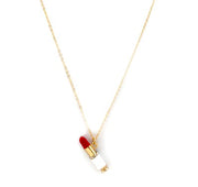 Lipstick White Pendant Necklace