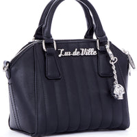 Mini Lady Vamp Tote in Matte Black by Lux De Ville (with crossbody strap)