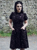 Spooky Velvet Swing Dress in Black