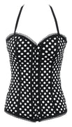 Polka Dot Corset Top in Black