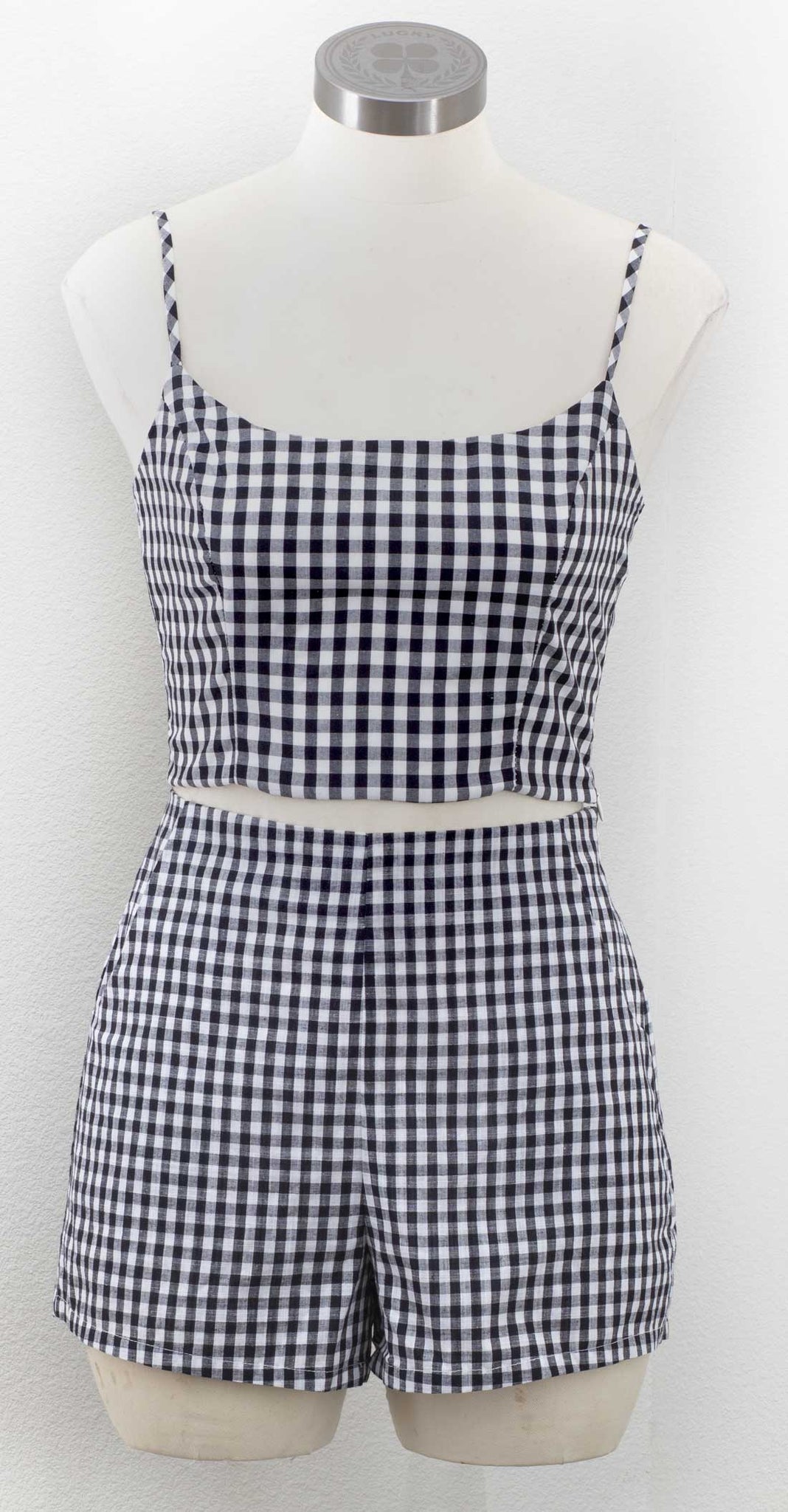 Retro Gal High Waist Gingham Shorts | Double Trouble Apparel