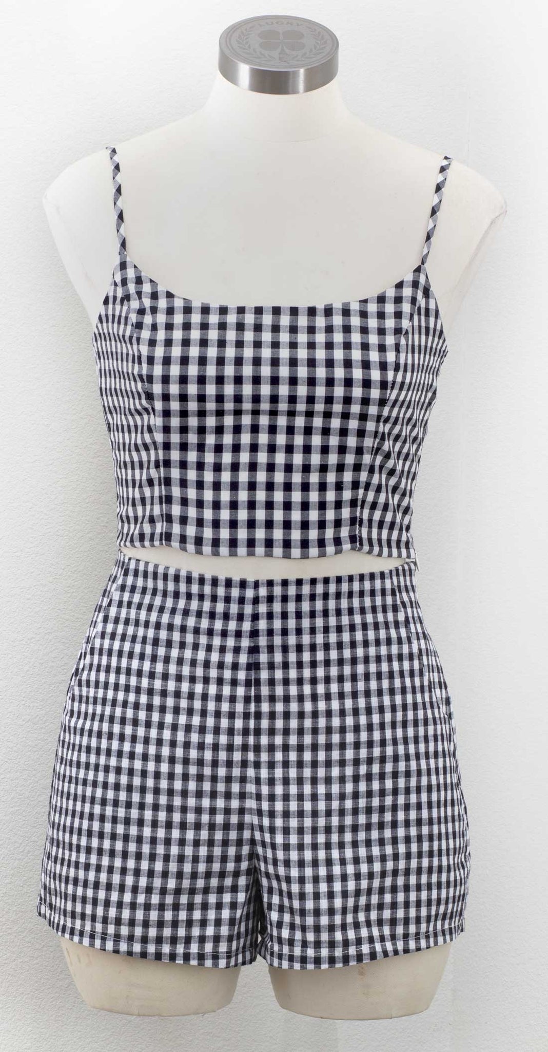 Retro Gal High Waist Gingham Shorts Double Trouble Apparel