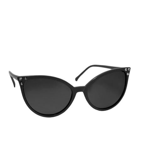 Black Retro Inspired Cat Eye Sunglasses