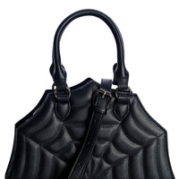 Spiderweb Sirin Top Handle Handbag in Black