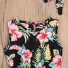 Tropical Baby Romper in Hibiscus Floral Print