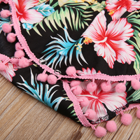 Tropical Baby Romper in Hibiscus Floral Print