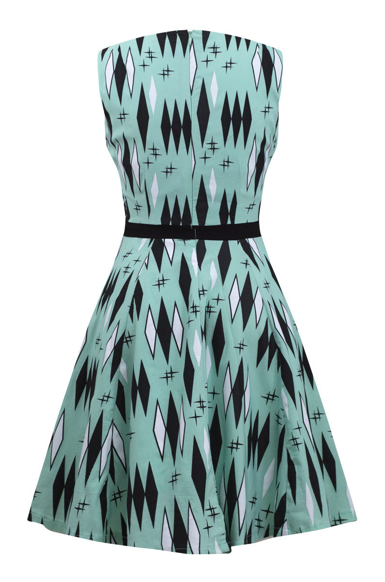 Atomic Twinkletoes Retro Diamonds Dress by Sourpuss. Double Trouble