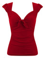 Sweetheart Vixen Tie Top in Cherry Red