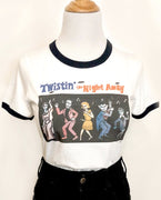 Twistin' The Night Away T-Shirt in White & Black